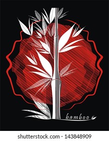 rising sun and bamboo