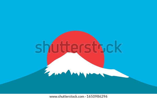 Rising Sun Beautiful Mountain Stock Vector (Royalty Free) 1650986296