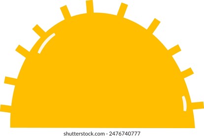 Rising Sun Doodle Vector Illustration