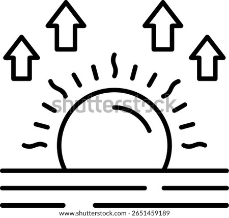 Rising Sun Filled Style Icon Design