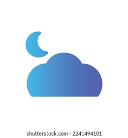 rising sun icon with isolated vector and transparent background