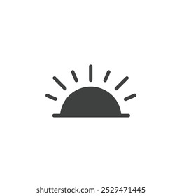 Icono de sol naciente símbolo de Vector simple