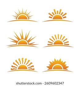 Rising Sun Logo Vector Illustration
