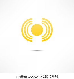 rising sun vector illustration