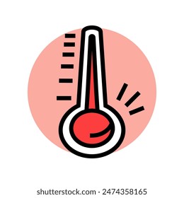 indicador de temperatura creciente indicador de progreso color Vector. indicador de temperatura creciente indicador de progreso
