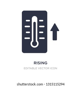 rising temperatures icon on white background. Simple element illustration from Weather concept. rising temperatures icon symbol design.