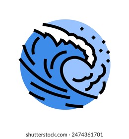 rising tide progress color icon vector. rising tide progress sign. isolated symbol illustration