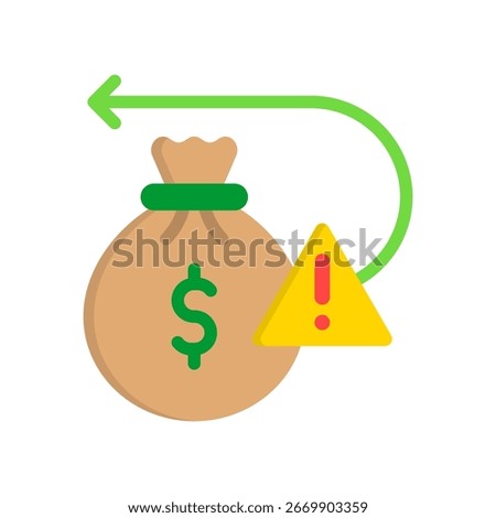 Risk Adjusted Return Icon Flat Vector Illustration