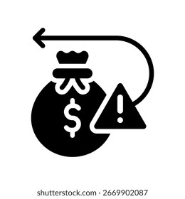 Risk Adjusted Return Icon Glyph Vector Illustration