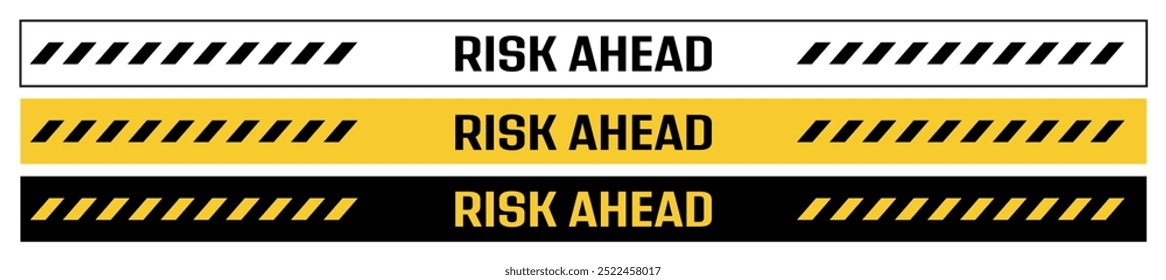 risk ahead text information sign