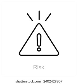 Concepto de icono de riesgo y alerta