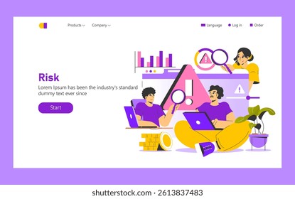 Risk analysis in a digital workspace with teamwork focused on identifying and evaluating challenges. People engage with technology, exploring data and visuals to manage potential threats effectively
