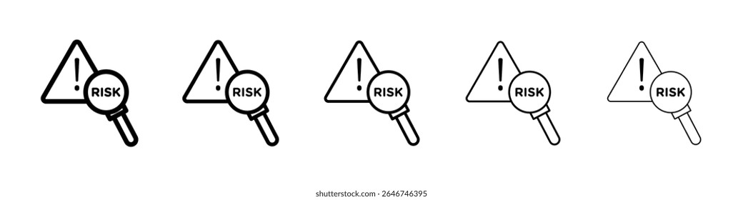 Risk analysis icon concept. graphic design, logo, Web, UI.