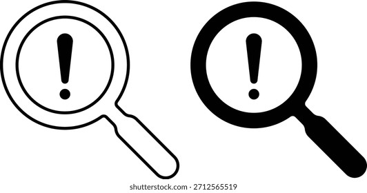 Risk analysis icon.  Danger assessment symbols. Warning and threat signs. Business Risk Analysis Icons. Security Audit and Risk Icons