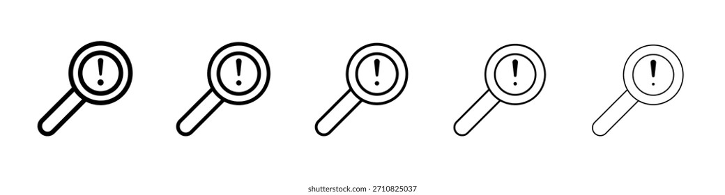 Risikoanalyse Symboldesign, Logo, App, UI. Vektorgrafik, EPS