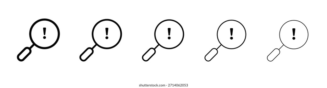 Diseño de íconos de análisis de riesgos, logotipo, App, interfaz de usuario. Ilustración vectorial, EPS