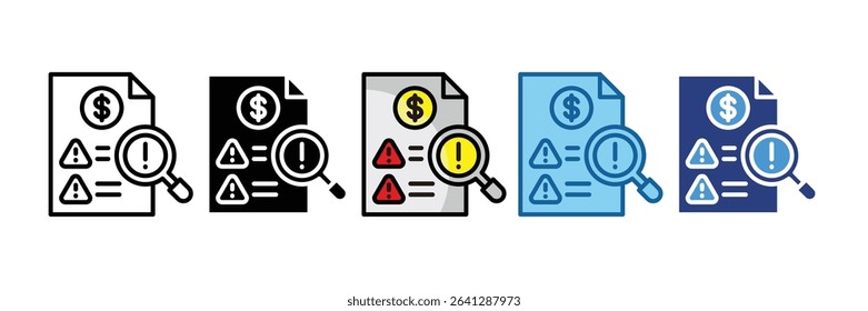 Risk Analysis Icon Element For Design