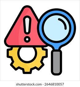 Risk Analysis Icon Element For Design