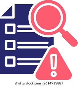 Risk Analysis Icon Fill Vector Illustration