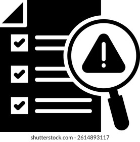 Risk Analysis Icon Glyph Vector Illustration