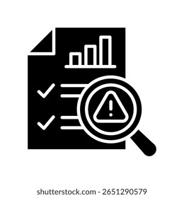 Risk Analysis Icon Glyph Vector Illustration