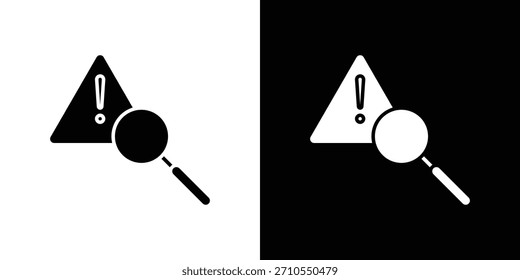 Risk analysis icon line art editable stroke and solid collection for app design