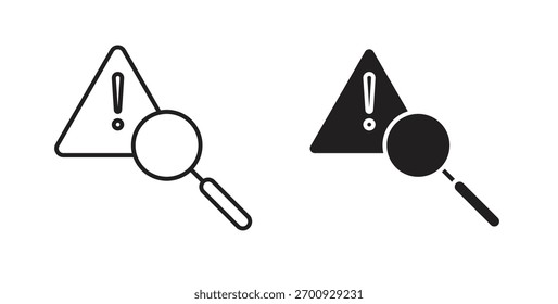 Risk analysis icon line. eps 10 vector illustration
