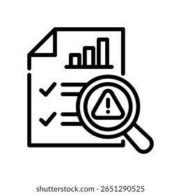 Risk Analysis Icon Line Vector Illustration