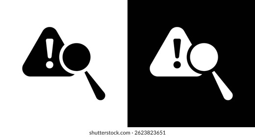 Risk analysis icon for logo web mobile app UI design.