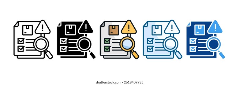 Risk Analysis Icon Set Multiple Style Collection