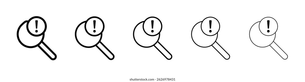 Risk analysis icon Simple thin line flat symbol