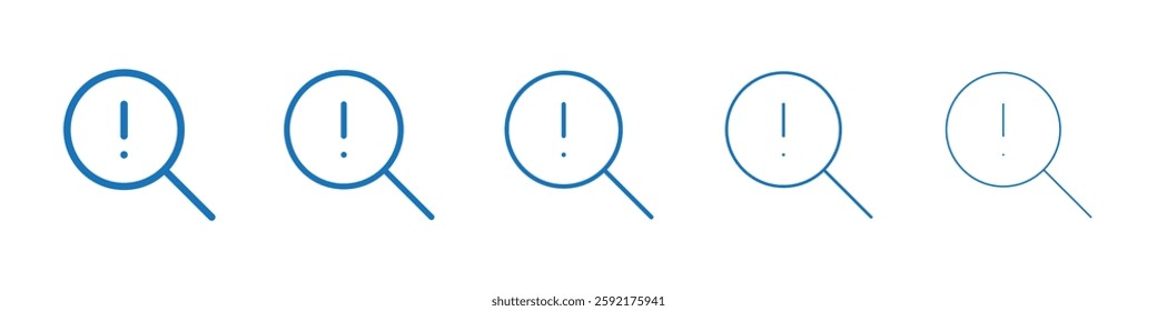 Risk analysis icon Symbol collection thin outline set