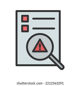 Risk Analysis Icon Vector Image. Can Also Be Used For Big Data. Suitable For Mobile Apps, Web Apps And Print Media.