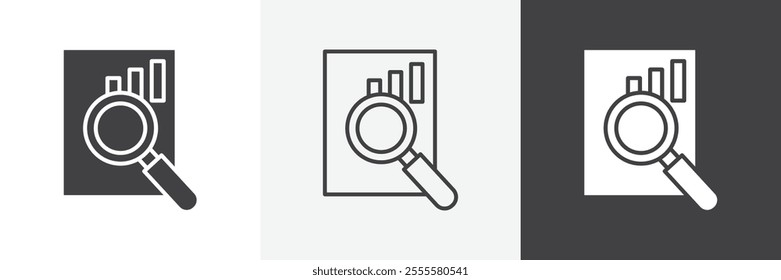 Risk analysis icon vector set for ui designs