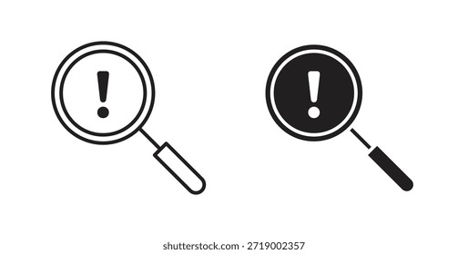 Risikoanalyse-Symbole, Vektorsymbole. gefülltes flaches Zeichen