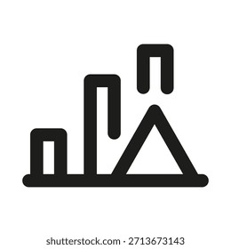 Ícone Da Linha De Análise De Risco. Símbolo minimalista profissional projetado como um ícone de linha vetorial premium para avaliação, avaliação e tomada de decisão
