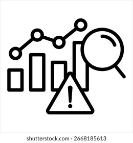 Ilustração do vetor do ícone da análise de riscos
