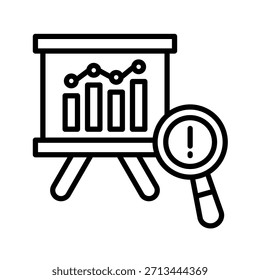 Risk Analysis Outline Icon Vector Illustration
