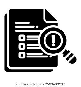Risk Analytics Icon in Glyph Style. Simple Vector Design. Simple Vector Glyph Icon