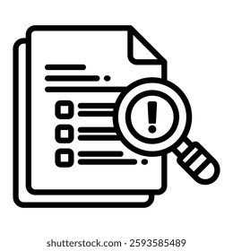 Risk Analytics Icon in Outline Style. Simple Vector Design. Simple Vector Outline Icon
