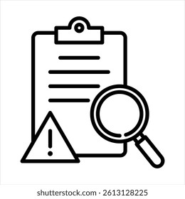 Risk Assesment  Line Icon Vector Illustration