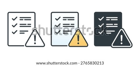Risk Assessment and Audit Inspection Icon. Safety Evaluation and Hazard Analysis. Vector Illustration