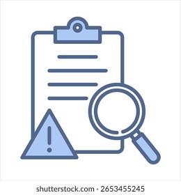 Risk Assessment Blue Icon Vector Illustration