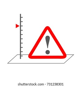 Risk Assessment Concept Symbolizing With Scale And Hazard Sign