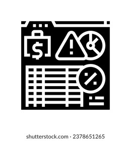 risk assessment glyph icon vector. risk assessment sign. isolated symbol illustration
