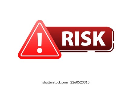 Risk assessment. High risk meter. Vector illustration.