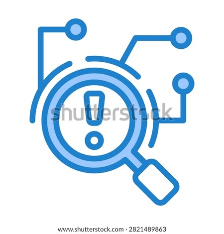 Risk Assessment Icon With Blue Color For Construction Management and Building Industry