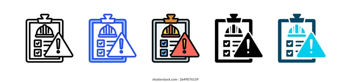 Icono de evaluación de riesgos Colección con múltiples estilos