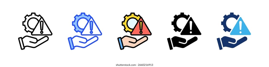 Icono de evaluación de riesgos Colección con múltiples estilos