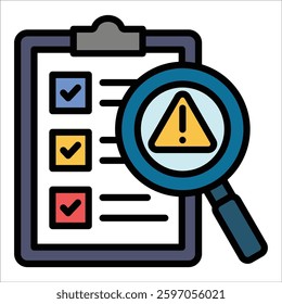 Risk Assessment Icon Element For Design